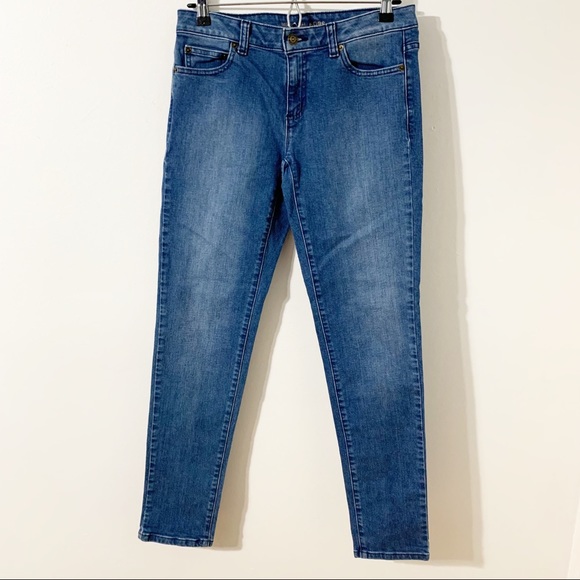 Michael Michael Kors Boyfriend Factory Faded Denim Jeans Darker Wash Size 2 - Picture 2 of 12